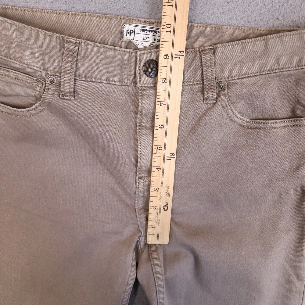 Free People Skinny Jeans Jegging Womens 29 Brown Tan‎ Distressed Stretch